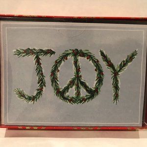 Boxed Holiday Christmas Cards & Envelopes "Joy"